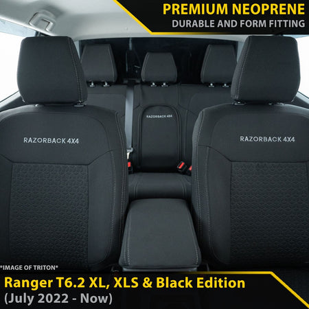 Ford Next-Gen Ranger T6.2 XL, XLS & Black Edition GP6 Premium Neoprene Bundle (Made to Order)-Razorback 4x4