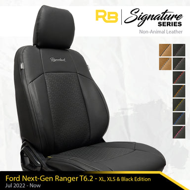 SIGNATURE SERIES Front Row Seat Covers - Ford Next-Gen Ranger T6.2 XL, XLS & Black Edition 