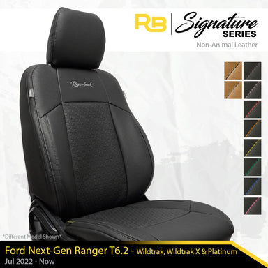 SIGNATURE SERIES Front Row Seat Covers - Ford Next-Gen Ranger T6.2 Wildtrak, Wildtrak X & Platinum (Made To Order)-Razorback 4x4