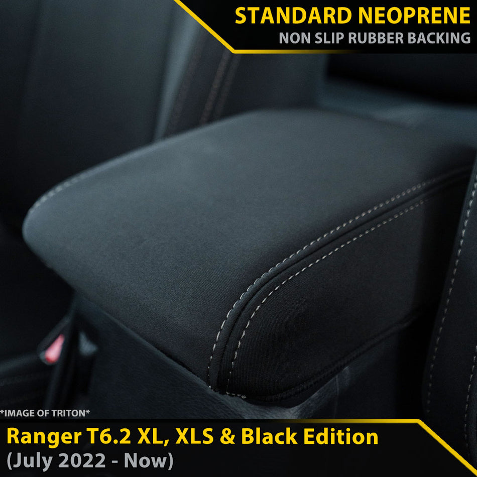 Ford Next-Gen Ranger T6.2 XL, XLS & Black Edition Neoprene Console Lid (In Stock)-Razorback 4x4