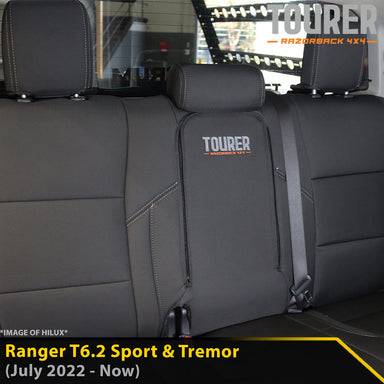 Ford Next-Gen Ranger T6.2 Sport & Tremor Tourer Rear Row Seat Covers (Made to Order)-Razorback 4x4