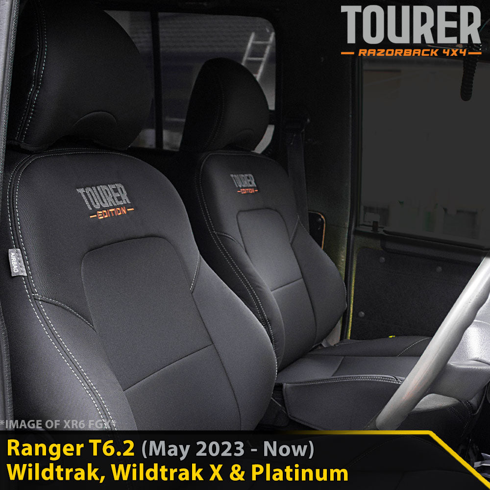 Ford Next-Gen Ranger T6.2 Wildtrak, Wildtrak X & Platinum Tourer 2x Front Row Seat Covers (In Stock)