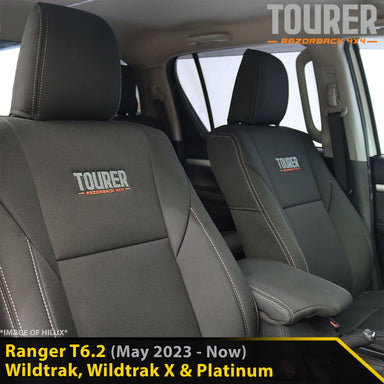 Ford Next-Gen Ranger T6.2 Wildtrak, Wildtrak X & Platinum Tourer 2x Front Row Seat Covers (In Stock)-Razorback 4x4