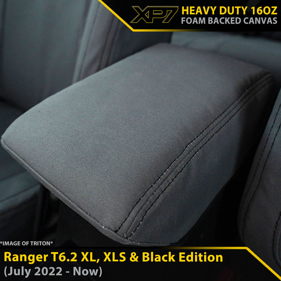 Ford Next-Gen Ranger T6.2 XL, XLS & Black Edition XP7 Heavy Duty Canvas Console Lid (In Stock)-Razorback 4x4