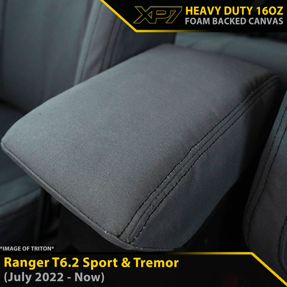 Ford Next-Gen Ranger T6.2 Sport & Tremor XP7 Heavy Duty Canvas Console Lid (In Stock)-Razorback 4x4