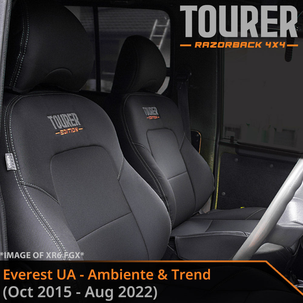 Ford Everest UA Trend & Ambiente GP9 Tourer 2x Front Row Seat Covers (Made to Order)