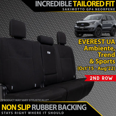 Ford Everest UA Neoprene 2nd Row Seat Covers (Made to Order)-Razorback 4x4
