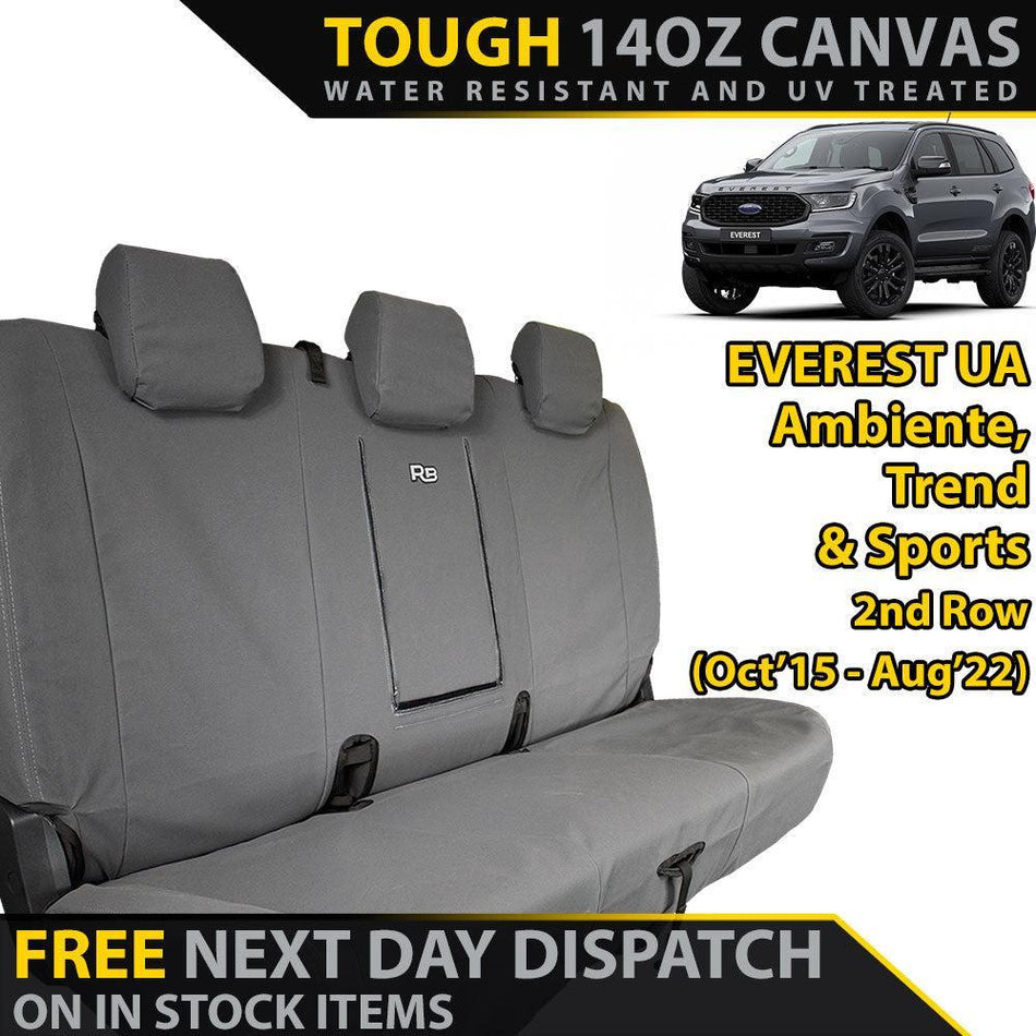Ford Everest UA XP6 Tough Canvas 2nd Row Seat Covers (In Stock)-Razorback 4x4