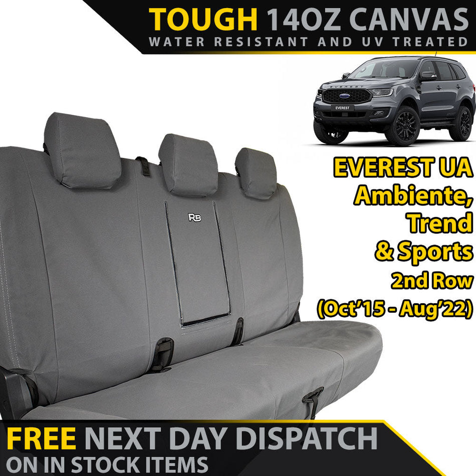 Ford Everest UA XP6 Tough Canvas 2nd Row Seat Covers (In Stock)-Razorback 4x4