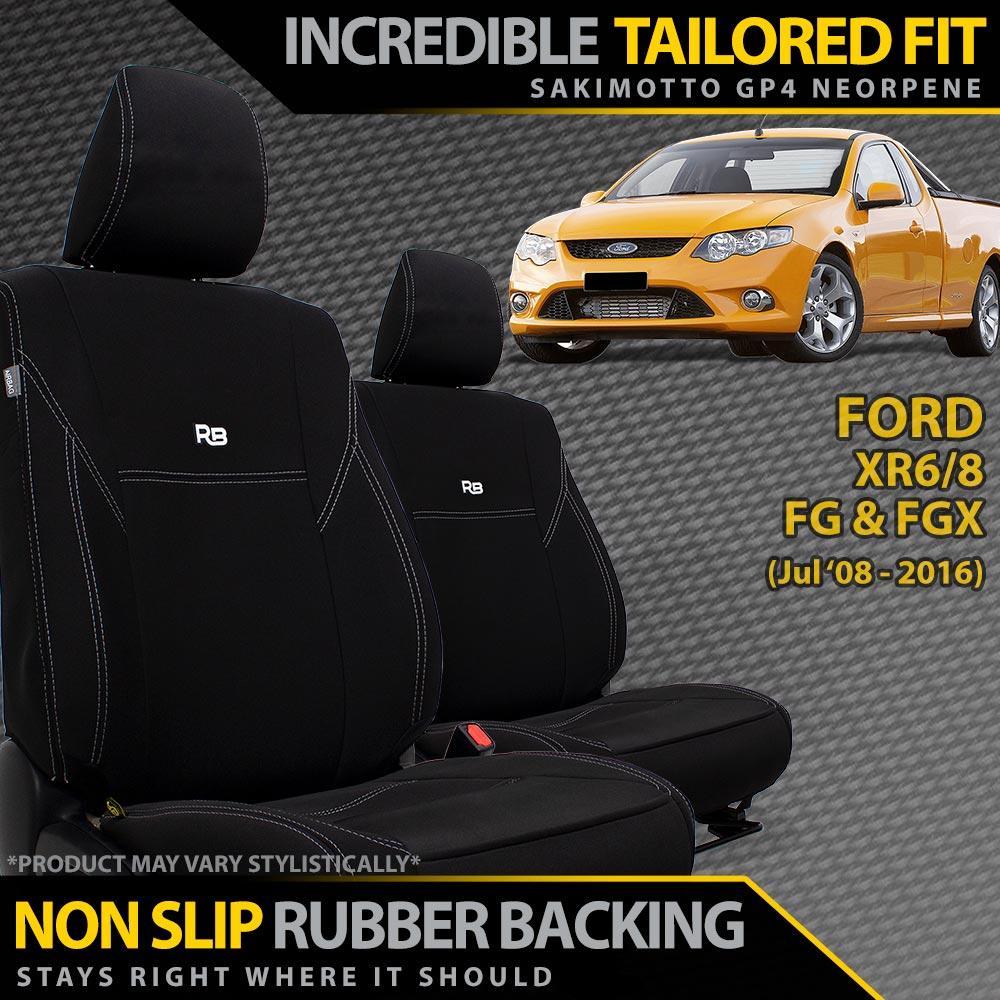 Ford Falcon XR6 FG/FGX GP4 Neoprene 2x Front Seat Covers (In Stock) — Razorback 4x4