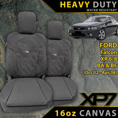 Ford Falcon XR6/8 BA & BF Heavy Duty XP7 Canvas 2x Front Seat Covers (Available)-Razorback 4x4
