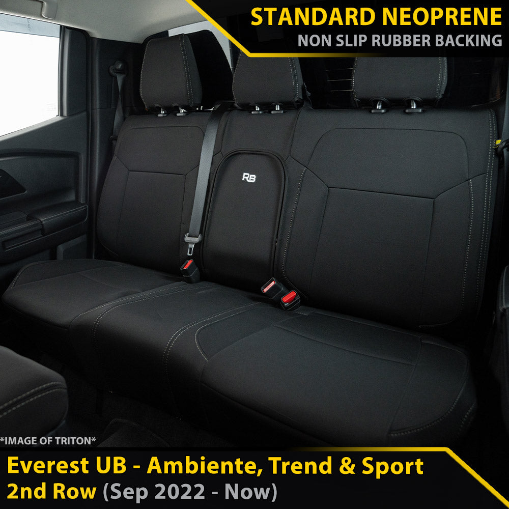 Ford Next-Gen Everest UB Trend, Ambiente & Sport Neoprene 2nd Row Seat Covers (Made to Order)