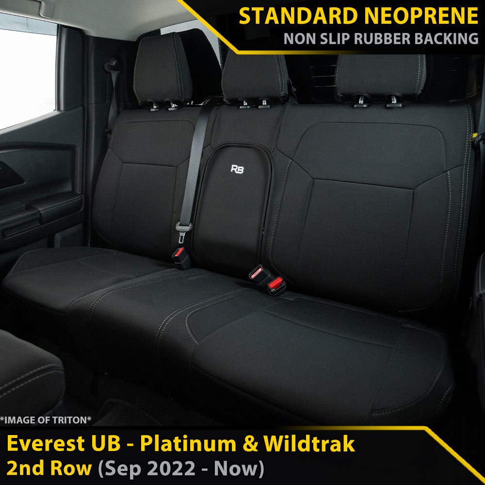 Ford Next-Gen Everest UB Platinum & Wildtrak Neoprene 2nd Row Seat Covers (Made to Order)