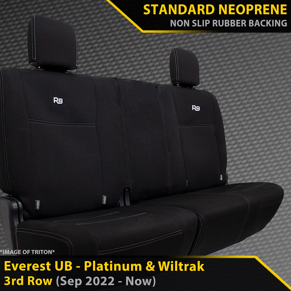 Ford Next-Gen Everest UB Platinum & Wildtrak Neoprene 3rd Row Seat Covers (Made to Order)