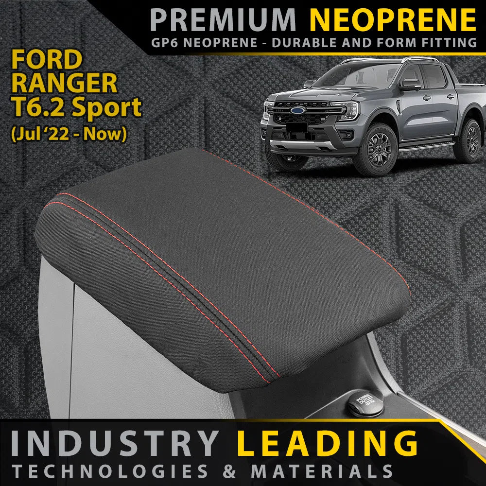 Ford Next-Gen Ranger T6.2 Sport Premium Neoprene Console Lid (Available)
