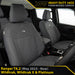 Ford Next-Gen Ranger T6.2 Wildtrak, Wildtrak X & Platinum XP7 Heavy Duty Canvas 2x Front Seat Covers (In Stock)-Razorback 4x4