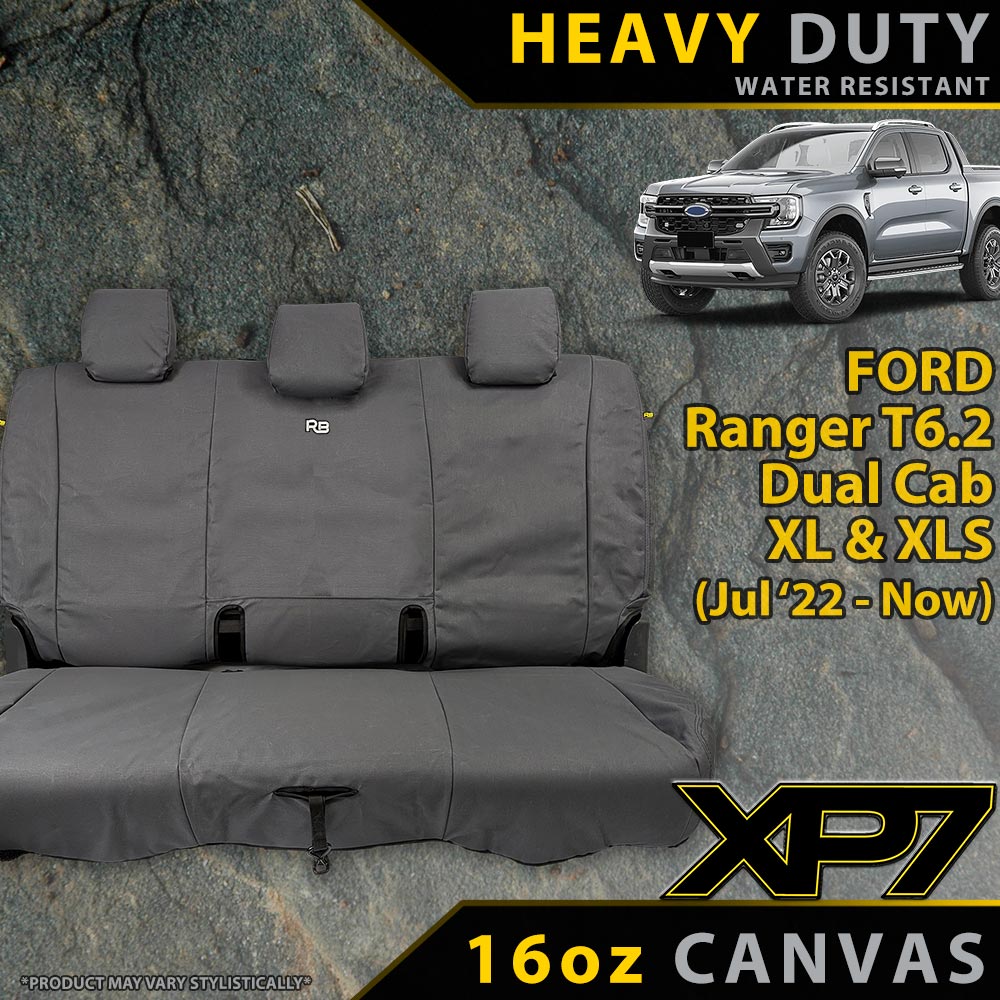 Ford Next-Gen Ranger T6.2 XL & XLS Heavy Duty XP7 Rear Row Seat Covers (Available)-Razorback 4x4