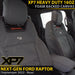 Ford Next-Gen Raptor Heavy Duty XP7 Canvas 2x Front Seat Covers (Made to Order)-Razorback 4x4