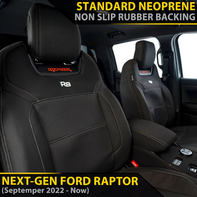 Ford Next-Gen Raptor Neoprene 2x Front Row Seat Covers (In Stock)-Razorback 4x4