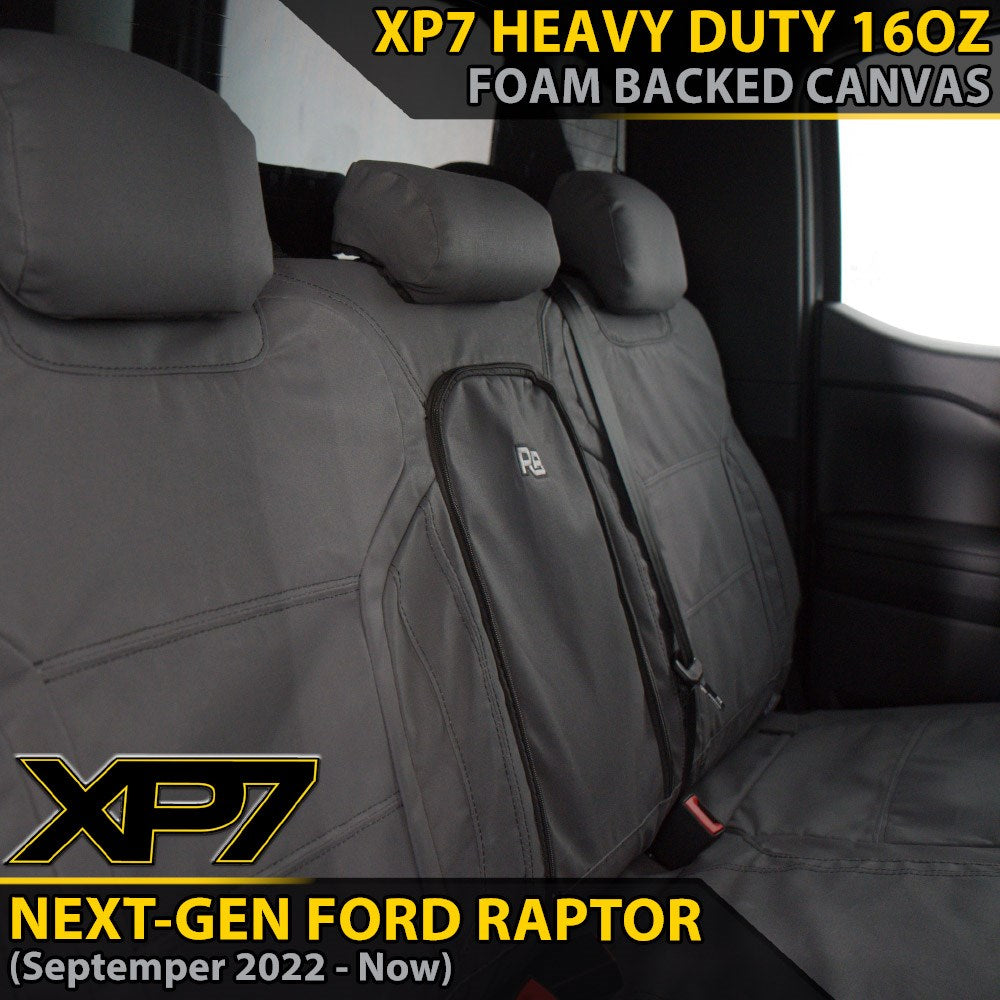 Faord Razorbacks Ford Next-Gen Ranger Raptor - XP7 Heavy-Duty Canvas Rear Row Seat Cove ...