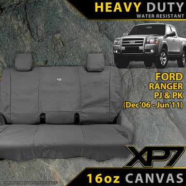 Ford Ranger PJ/PK Heavy Duty XP7 Canvas 100% Rear Bench Seat Covers (Made to Order)-Razorback 4x4