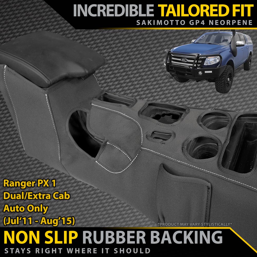 Ford Ranger PX I AUTO Neoprene Centre Console Organiser (Available)-Razorback 4x4