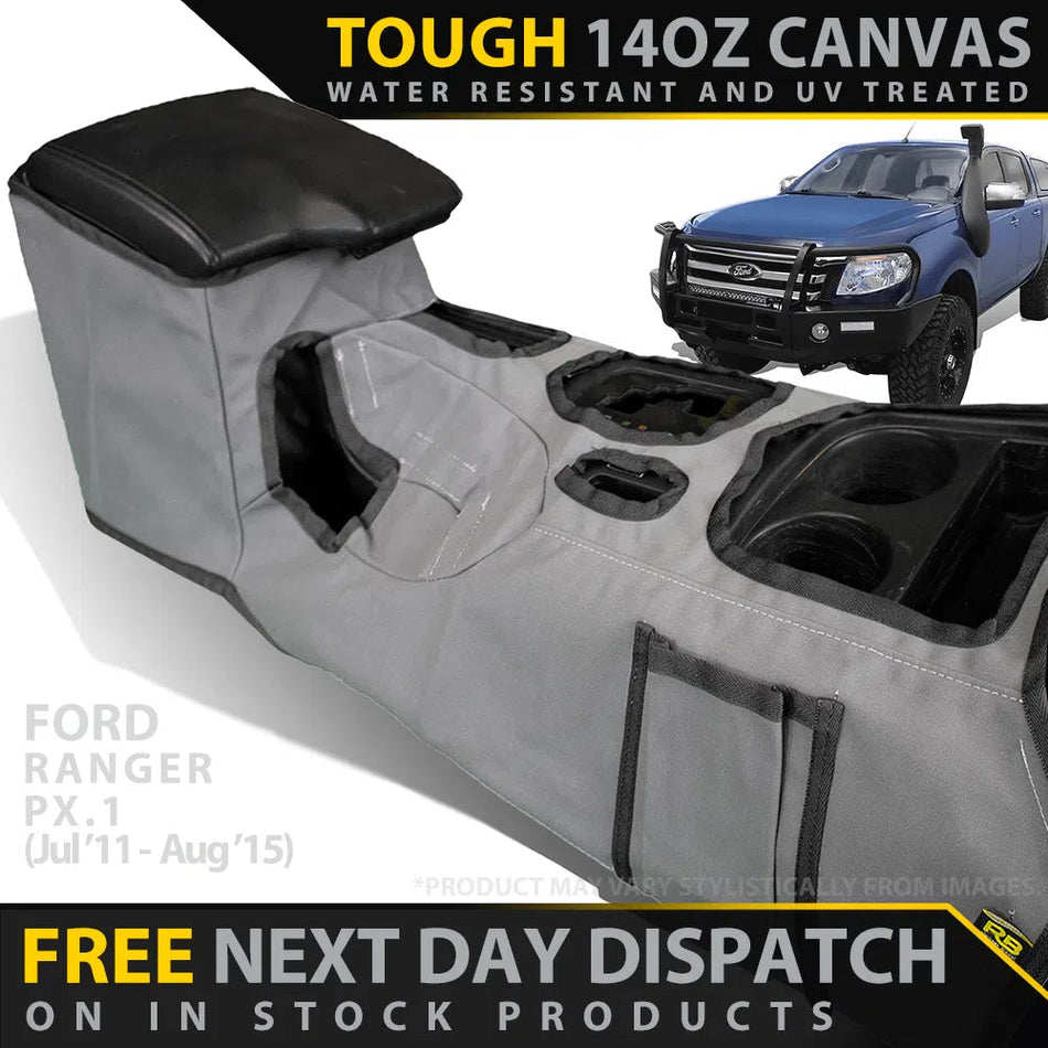 Ford Ranger PX I AUTO XP6 Tough Canvas Centre Console Organiser (In Stock)-Razorback 4x4