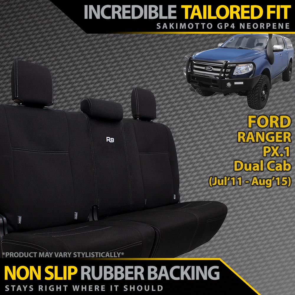 Ford Ranger PX I Neoprene Rear Row Seat Covers (Available)-Razorback 4x4