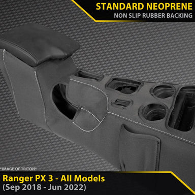 Ford Ranger PX III AUTO Neoprene Centre Console Organiser (Available)-Razorback 4x4