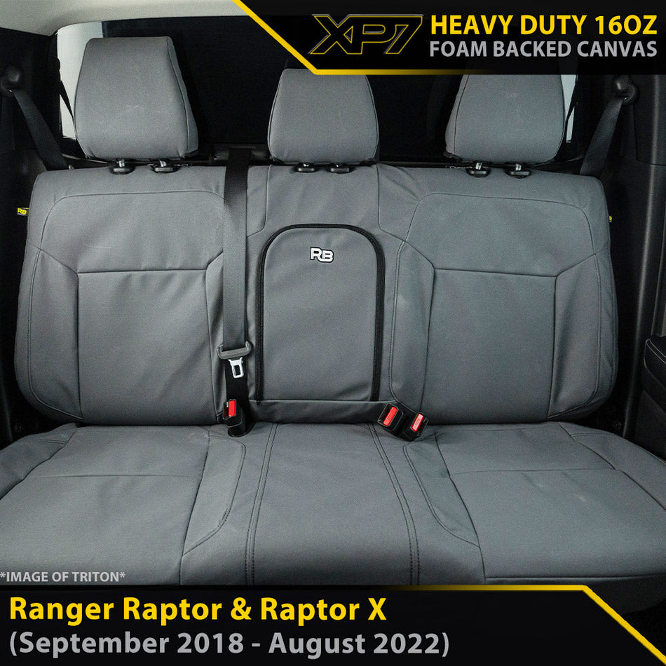 Ford Ranger Raptor PXIII XP7 Heavy Duty Canvas Rear Row Seat Covers (In Stock)-Razorback 4x4