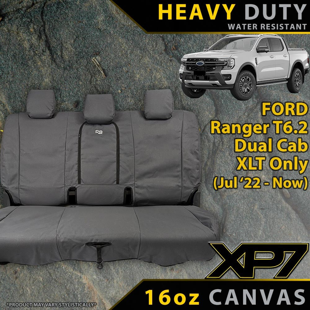 Ford Ranger T6.2 XLT XP7 Rear Row Seat Covers (Available)-Razorback 4x4