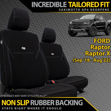 Ford Raptor Neoprene 2x Front Seat Covers (Made to Order)-Razorback 4x4