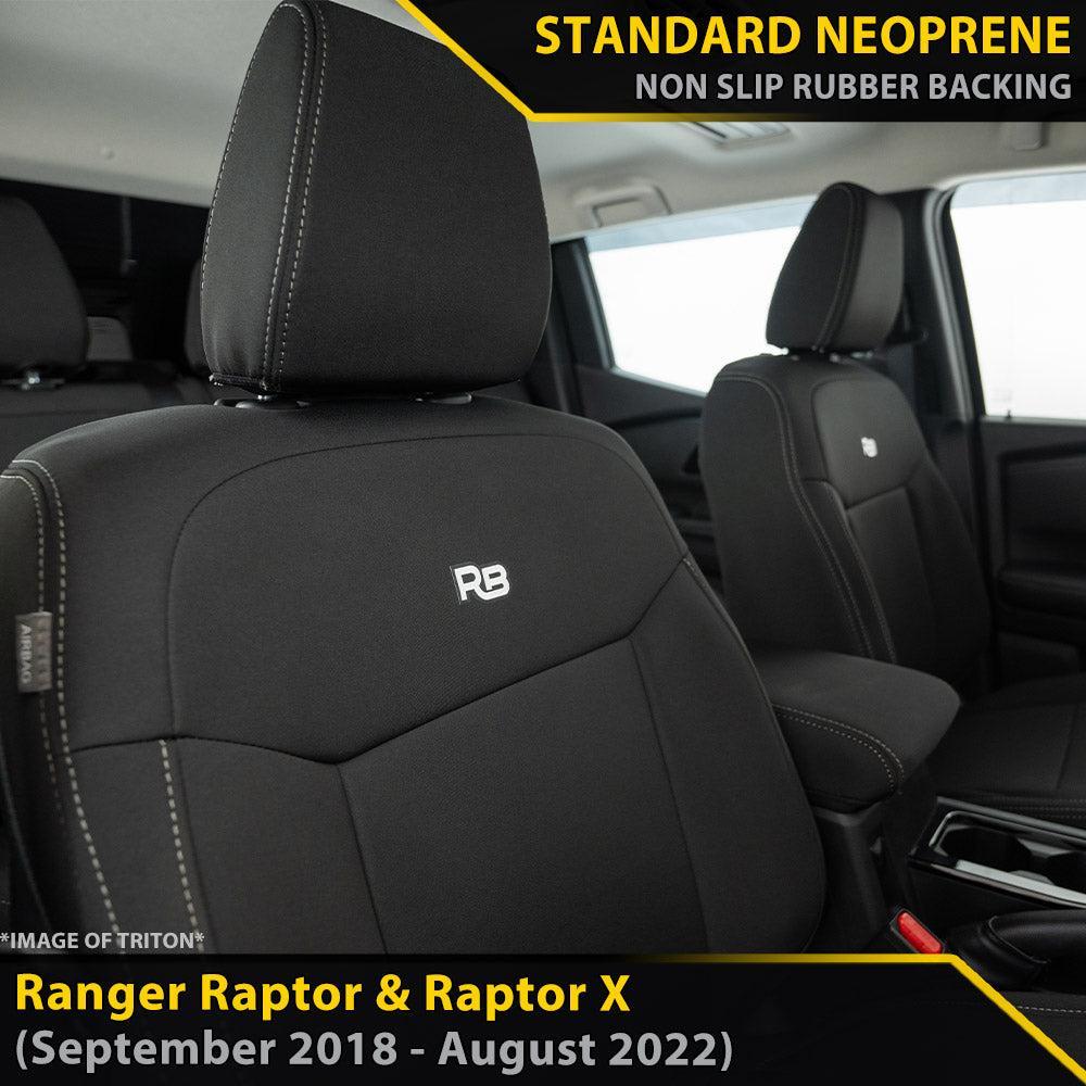 Ford Ranger Raptor PXIII Neoprene 2x Front Seat Covers (Made to Order)-Razorback 4x4
