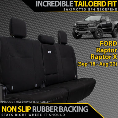 Ford Raptor Neoprene Rear Row Seat Covers (Available)-Razorback 4x4