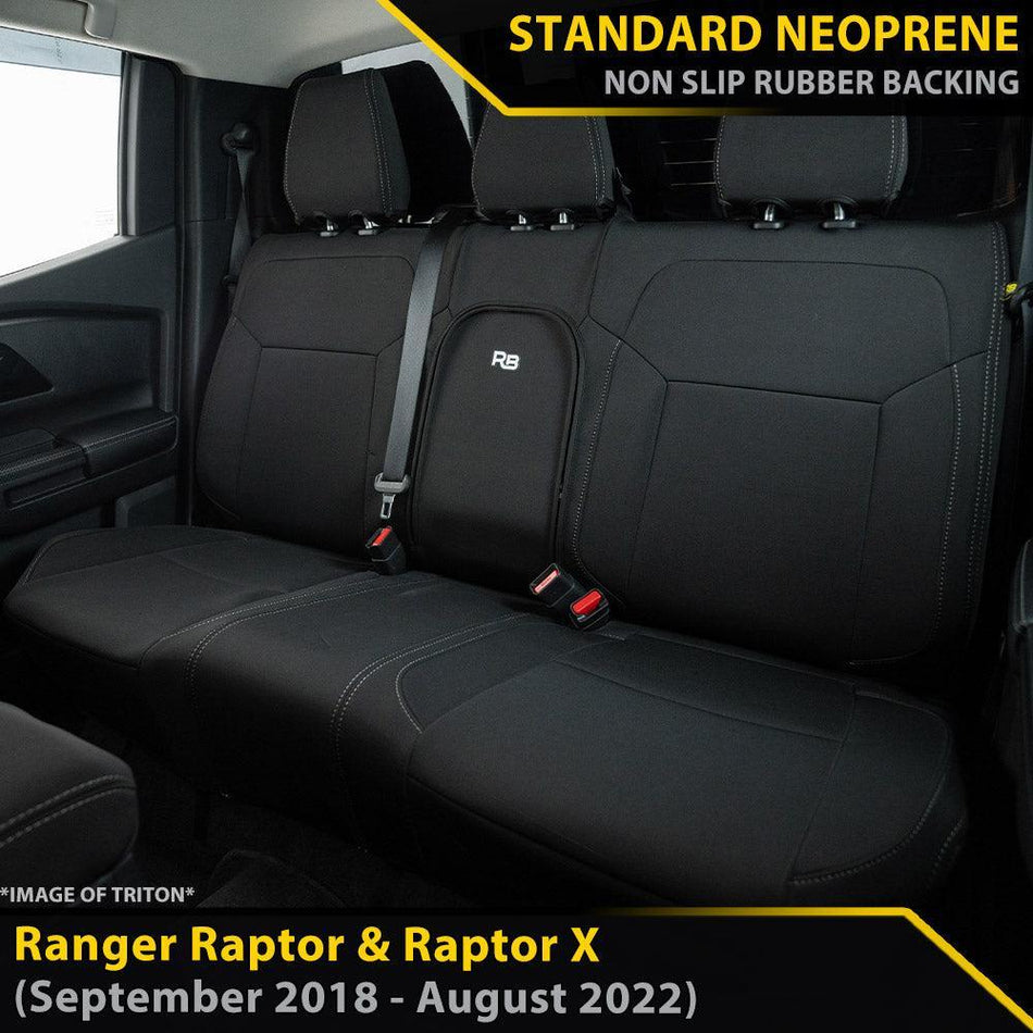 Ford Ranger Raptor PXIII Neoprene Rear Row Seat Covers (Available)-Razorback 4x4