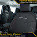 Ford Ranger Raptor PXIII Premium Neoprene 2x Front Seat Covers (Made to Order)-Razorback 4x4