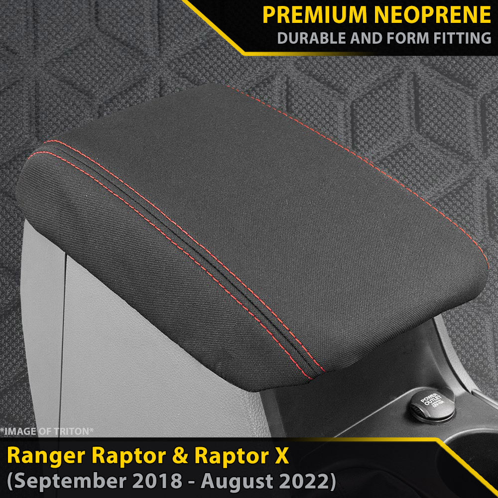 Ford Ranger Raptor PXIII Premium Neoprene Console Lid (Made to order)-Razorback 4x4