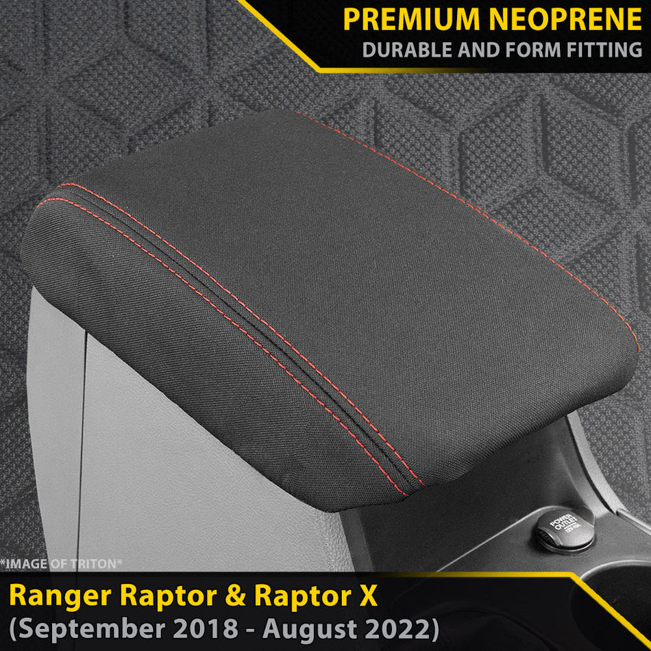 Ford Ranger Raptor PXIII Premium Neoprene Console Lid (Made to order)-Razorback 4x4