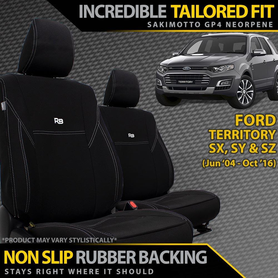 Ford Territory Neoprene 2x Front Row Seat Covers (Made to Order)-Razorback 4x4