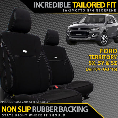 Ford Territory Neoprene 2x Front Row Seat Covers (Made to Order)-Razorback 4x4