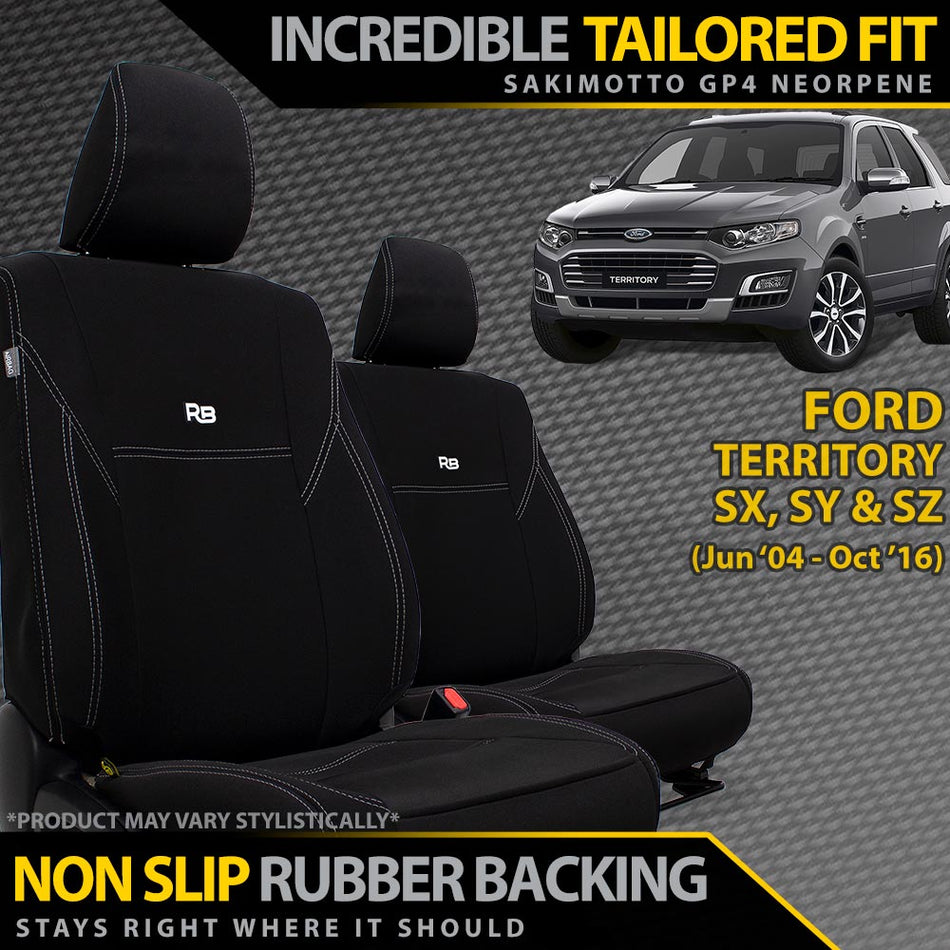 Ford Territory Neoprene 2x Front Row Seat Covers (Made to Order)-Razorback 4x4