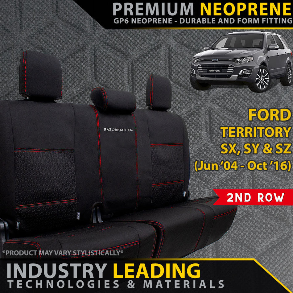 Ford Territory Premium Neoprene 2nd Row Seat Covers (Made to order)-Razorback 4x4