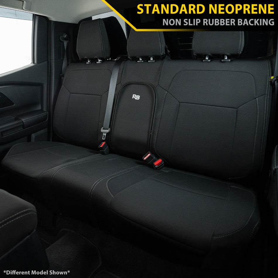 Isuzu D-MAX RT - Dual Cab - GP4 Neoprene Rear Row Seat Covers (Available)