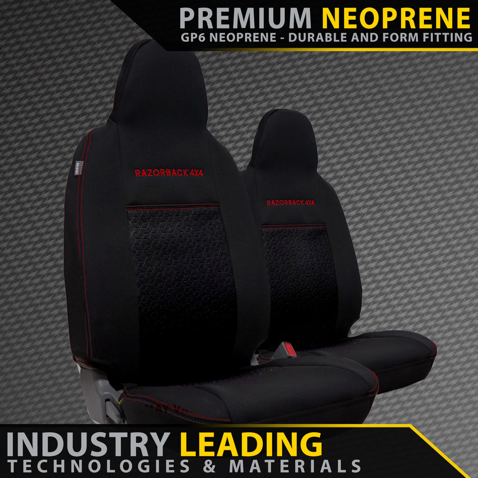 Toyota Hilux 8th Gen - Single Cab - GP6 Premium Neoprene 2x Front Seat Covers (Made to Order)