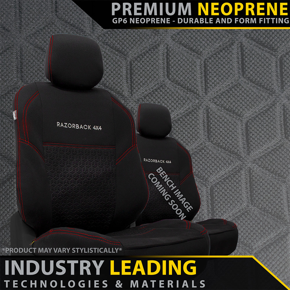 Toyota Landcruiser 78 Series - Bucket & 3/4 Bench - GP6 Premium Neoprene 2x Front Seat Covers (Made to Order)