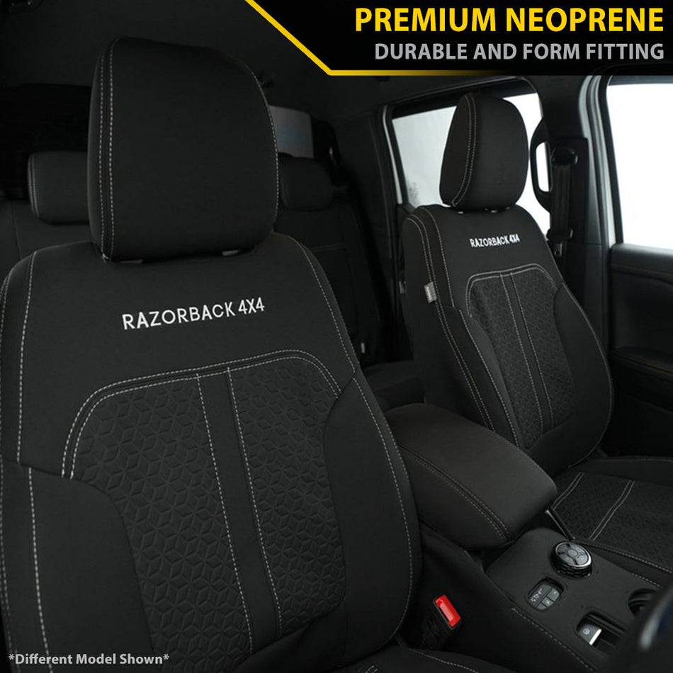 Ford Next-Gen Ranger T6.2 - Wildtrak, Wildtrak X, Platinum & Stormtrak - GP6 Premium Neoprene 2x Front Seat Covers (Available)