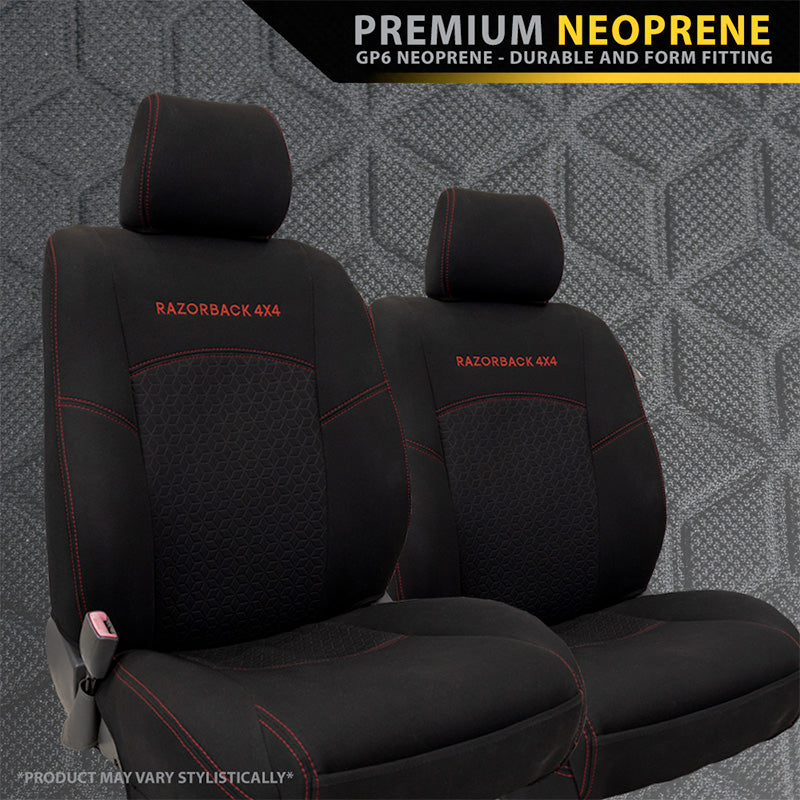 Ford Ranger PX I - GP6 Premium Neoprene 2x Front Seat Covers (Made to Order)