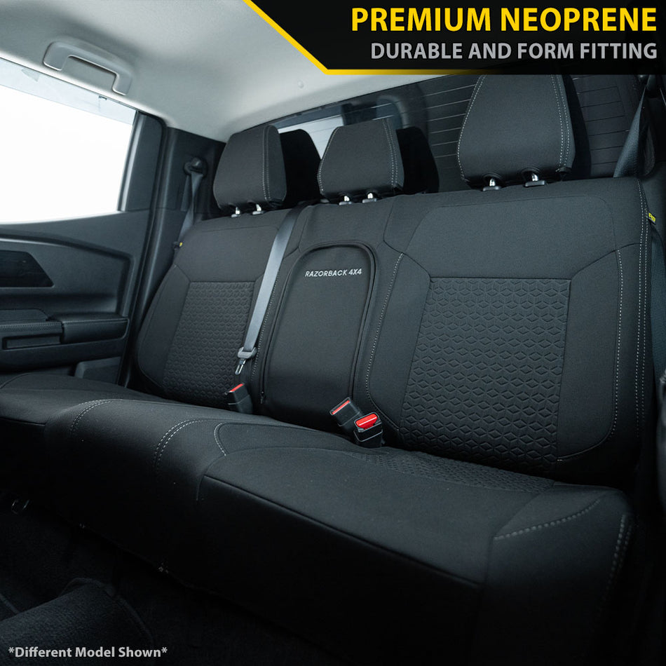 Isuzu D-MAX RT - Dual Cab - GP6 Premium Neoprene Rear Row Seat Covers (Made to Order)