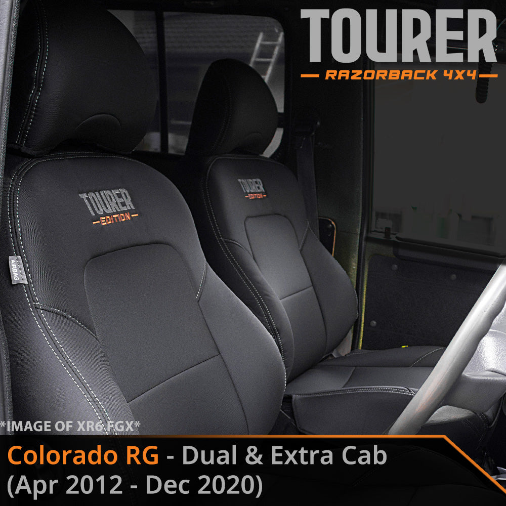 Holden Colorado RG Tourer 2x Front Row Seat Covers (Made to Order)