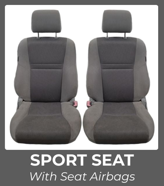 Toyota Hilux 7th Gen - Sports Seat With Seat Airbags - GP4 Neoprene 2x Front Seat Covers (Available)
